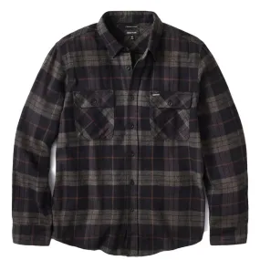 BOWERY L/S FLANNEL BLACK/CHARCOAL