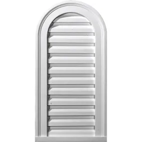 14'W x 32'H x 2 1/4'P, Cathedral Gable Vent Louver, Functional