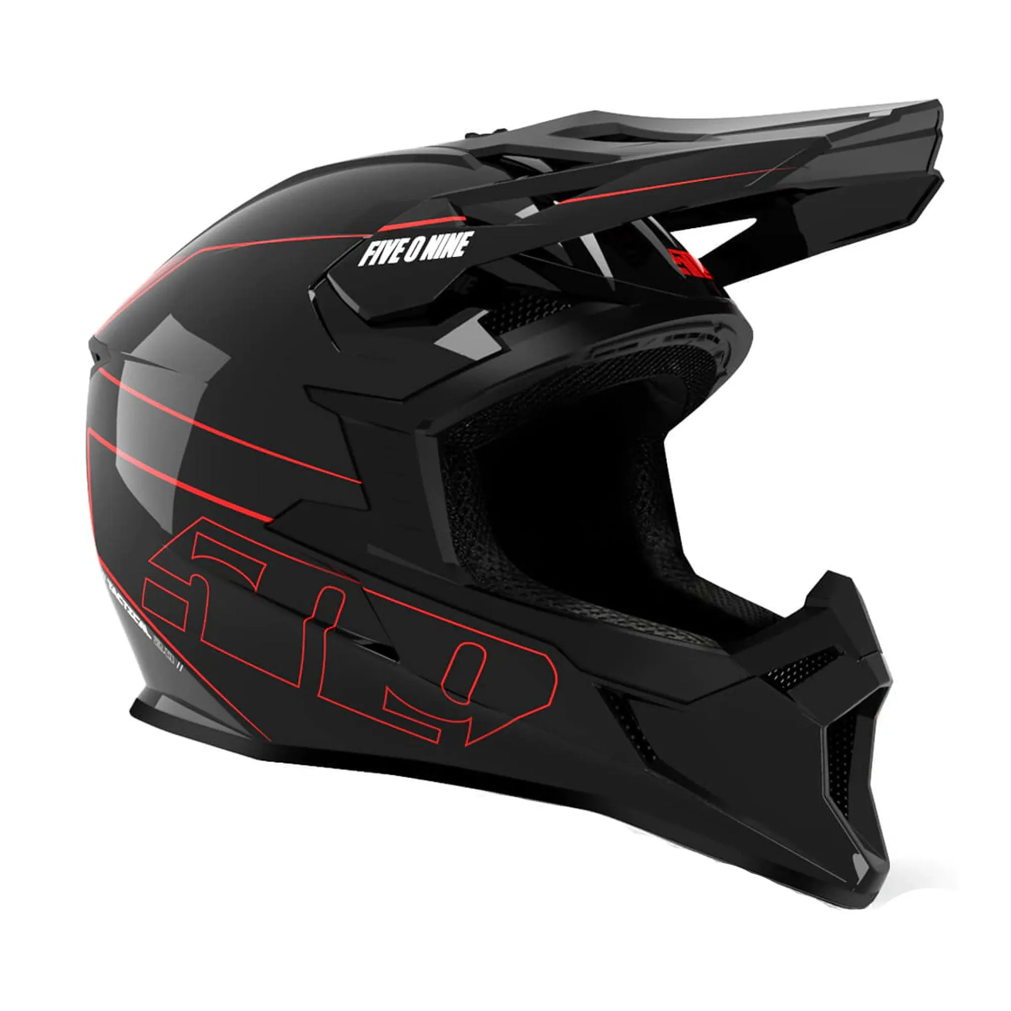 509  Youth Tactical 2.0 Offroad Helmet Venturi Vent DOT ECE Certified Black Red