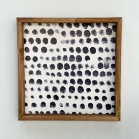 Abstract Multi Dots Wooden Wall Art