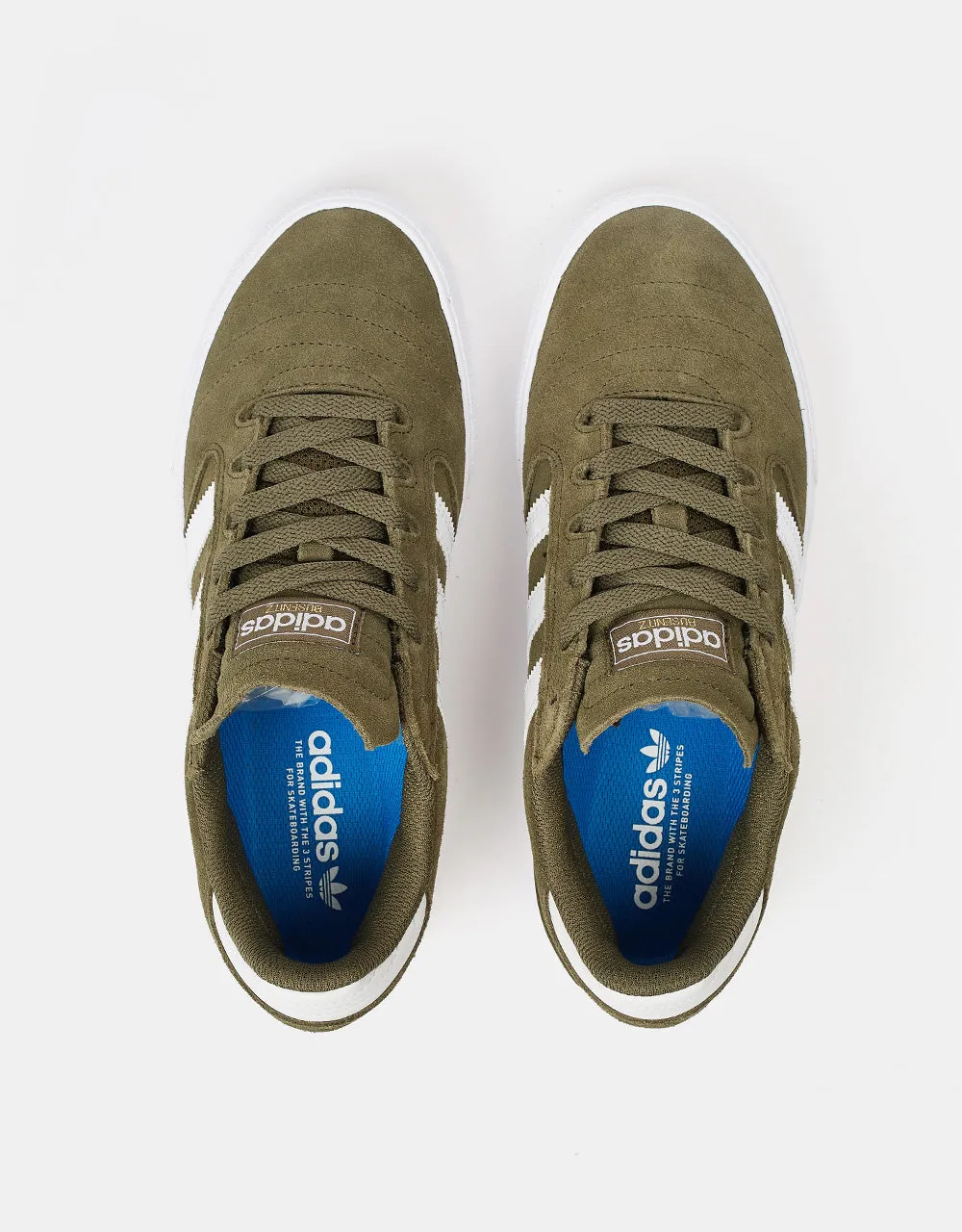 adidas Busenitz Vulc II Skate Shoes - Olive Strata/White/Gold Metallic