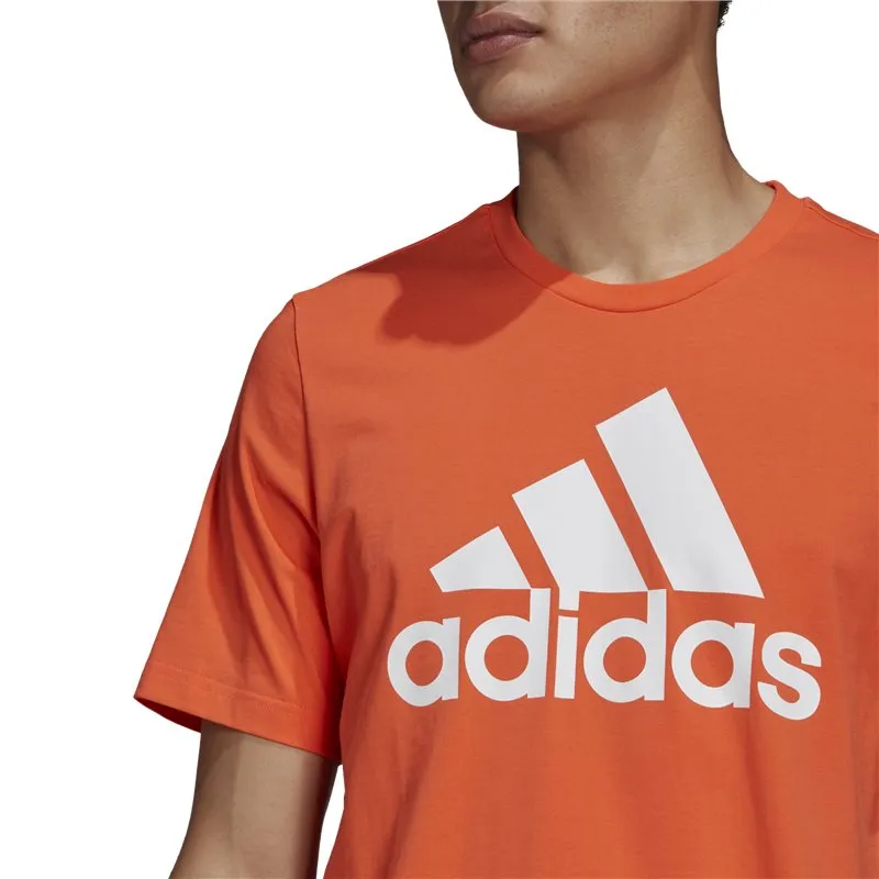 adidas Essentials Big Logo Tee - Mens - True Orange/White