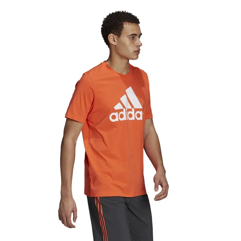 adidas Essentials Big Logo Tee - Mens - True Orange/White