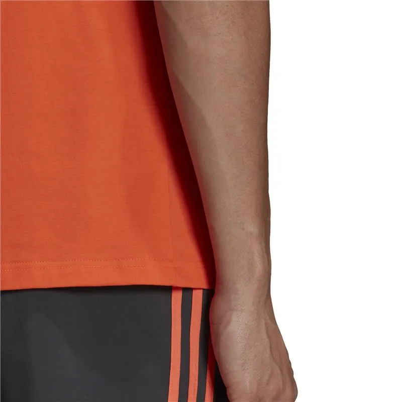 adidas Essentials Big Logo Tee - Mens - True Orange/White