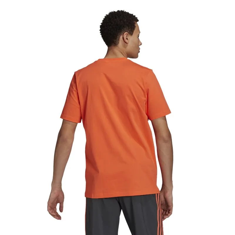 adidas Essentials Big Logo Tee - Mens - True Orange/White