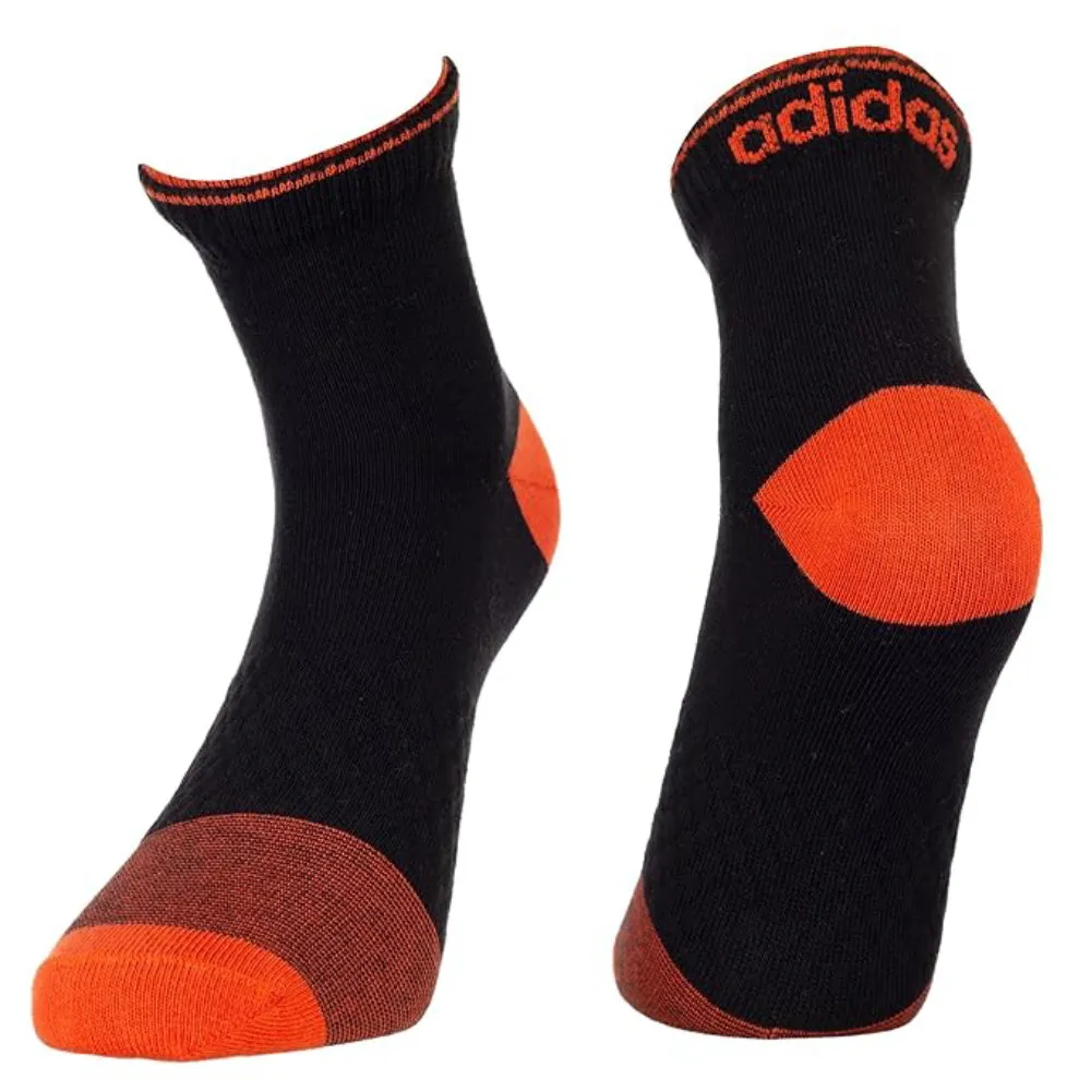 Adidas Men's Flat Knit Ankle Socks (Anthra Melange/Black/Olive)