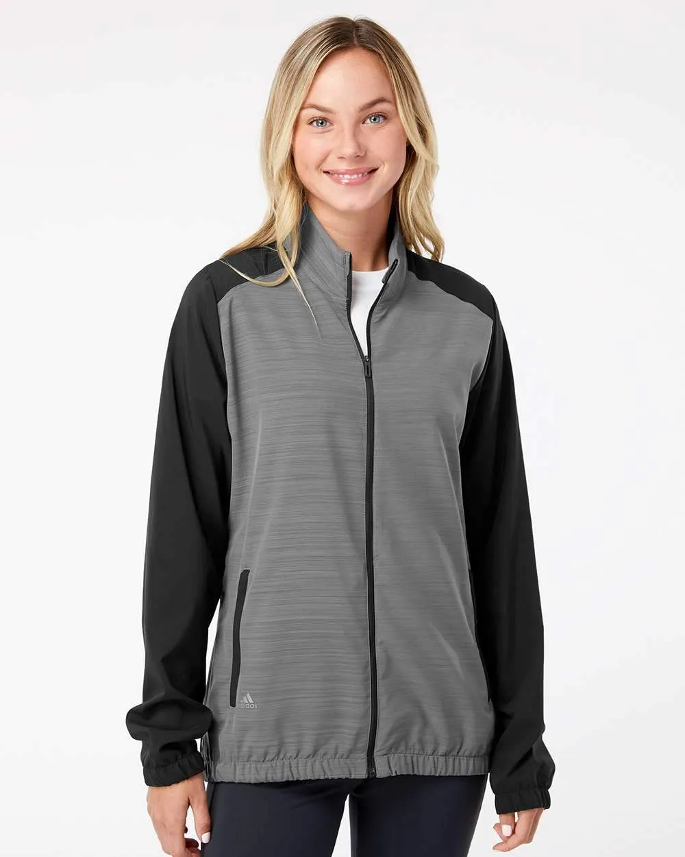 adidas - Women's Heather Block Full-Zip Wind Jacket