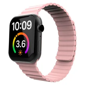 Apple Watch (38/40/SE/41mm) Lippa Magnetisk Silikone Rem - Lyserød