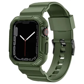 Apple Watch (38/40/SE/41MM) Plastik Cover og Rem - Grøn