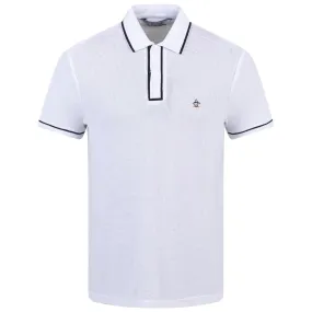 Archive Organic Cotton Earl Mesh Polo Bright White - SS24