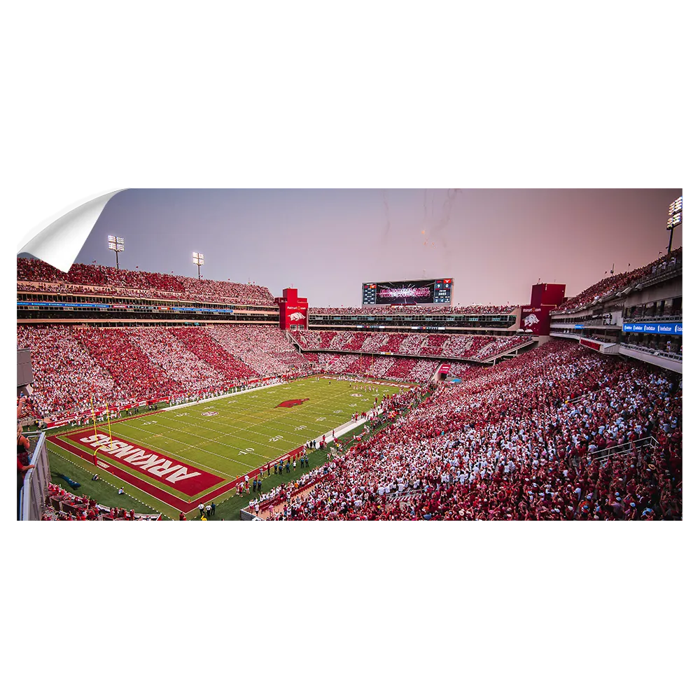 Arkansas Razorbacks - Touchdown Arkansas Stripe Out Panoramic