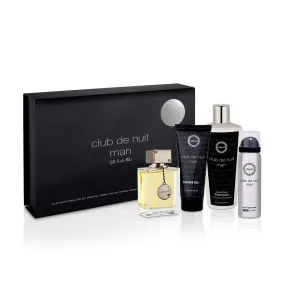 Armaf Club De Nuit Classic Gift Set - 105ML EDT Spray   100ML Shower Gel   250ML Shampoo   50ML Perfume Body Spray (Men)