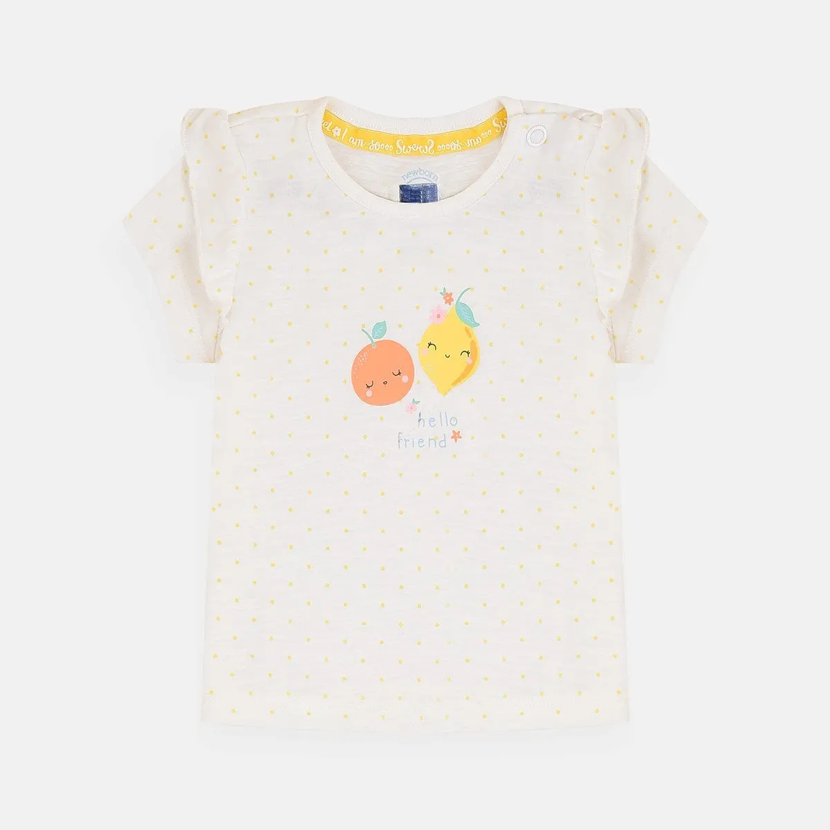 Baby C Hello Friend Lemon White Shirt 8309