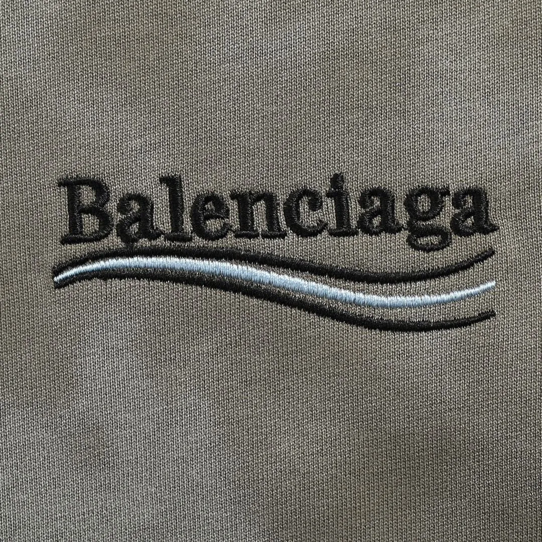 Balenciaga Grey Tie-Dye T-Shirt