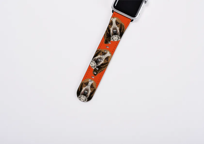 Basset Hound Orange Apple Watch Strap