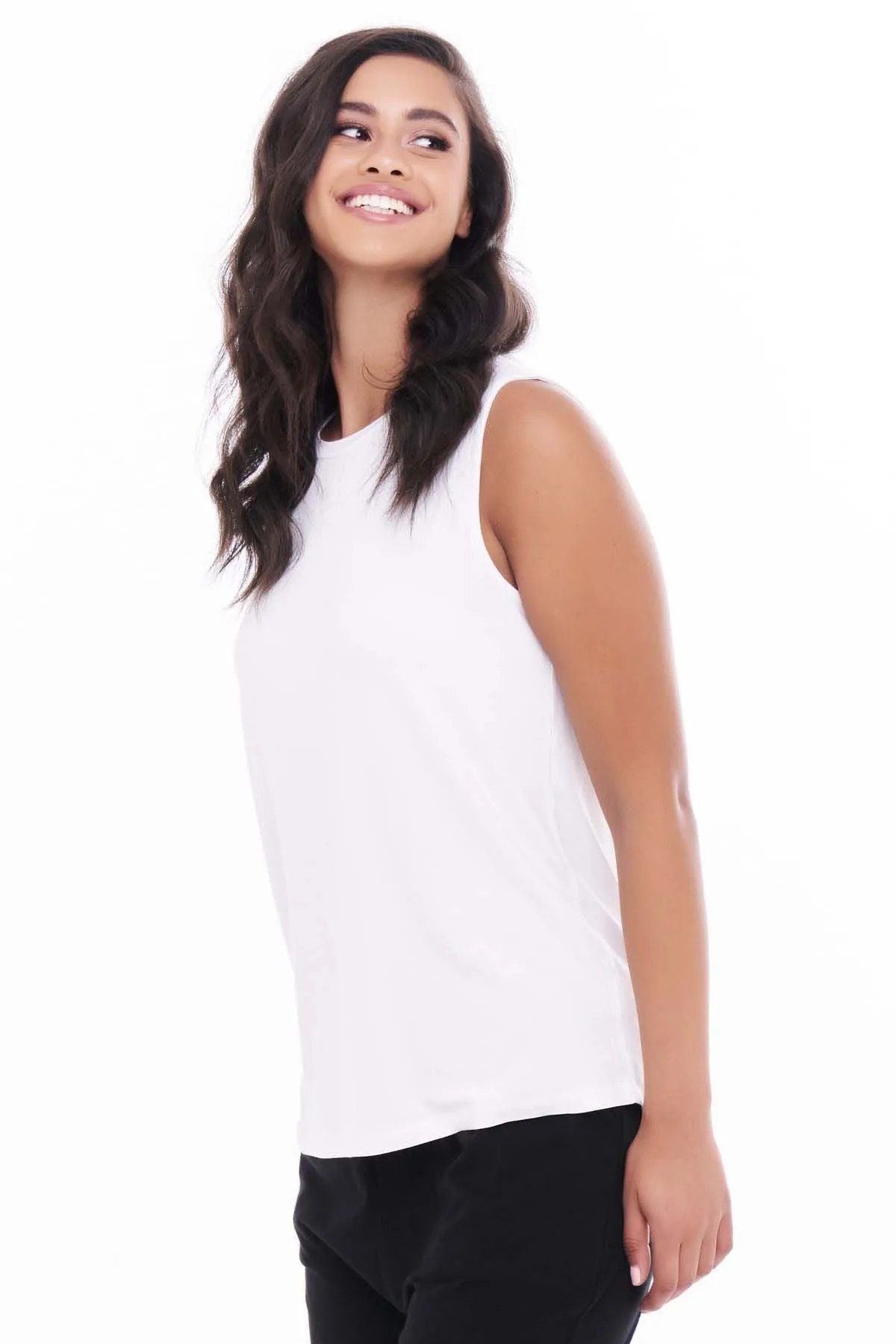 Betty Basics Capri Tank in White