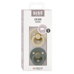 BIBS Dummies/Soothers 2 pack Size 1 - Vanilla/Pine