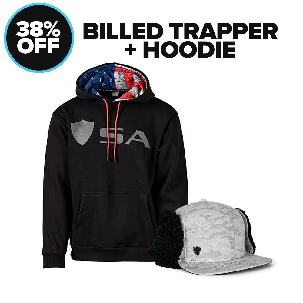 Billed Trapper Hat  Hoodie