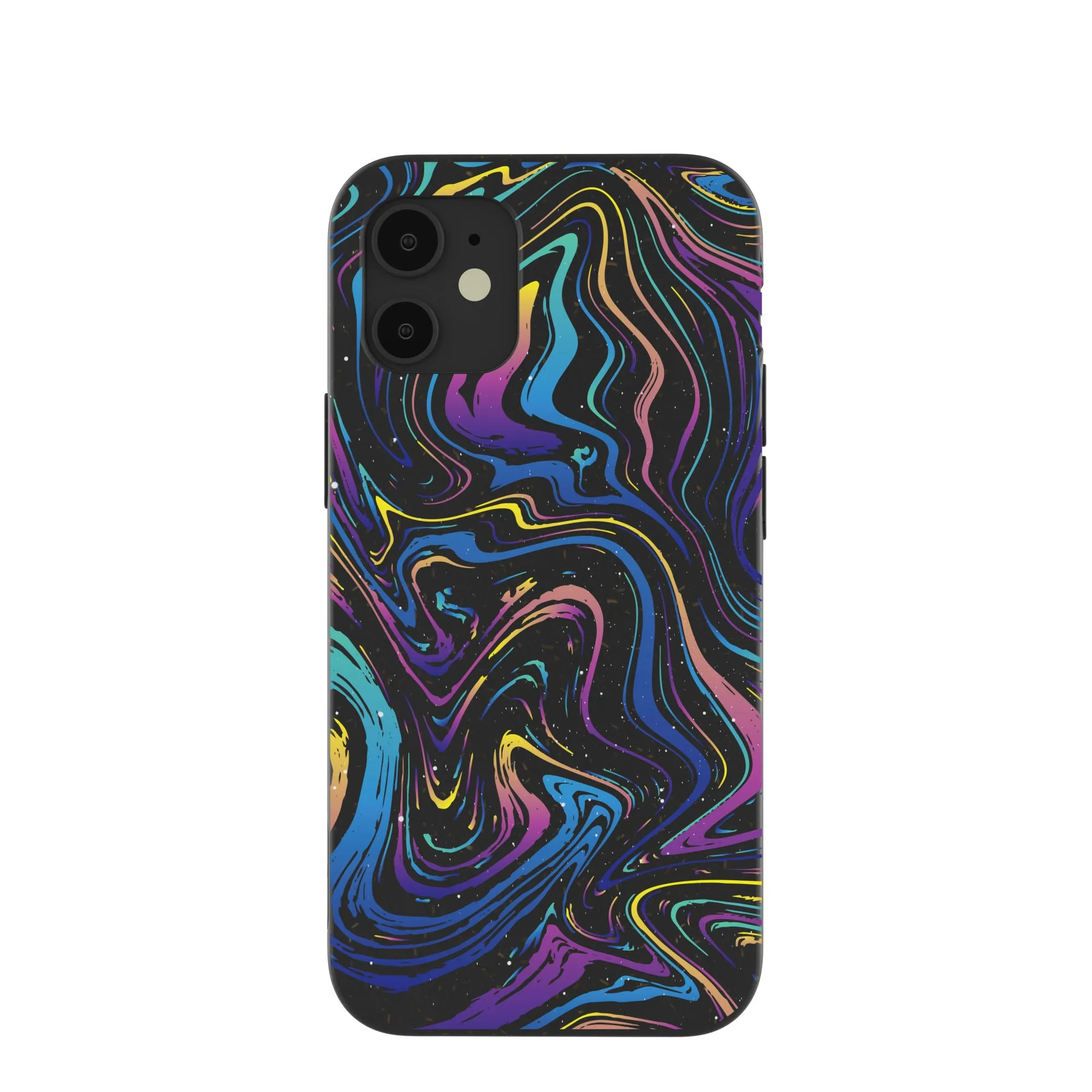 Black Galaxy Swirls iPhone 12 Mini Case