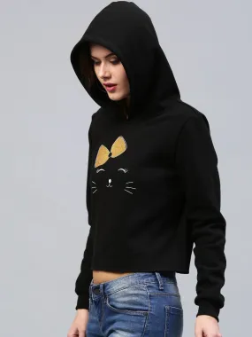 Bow Kitty Black Sweatshirt