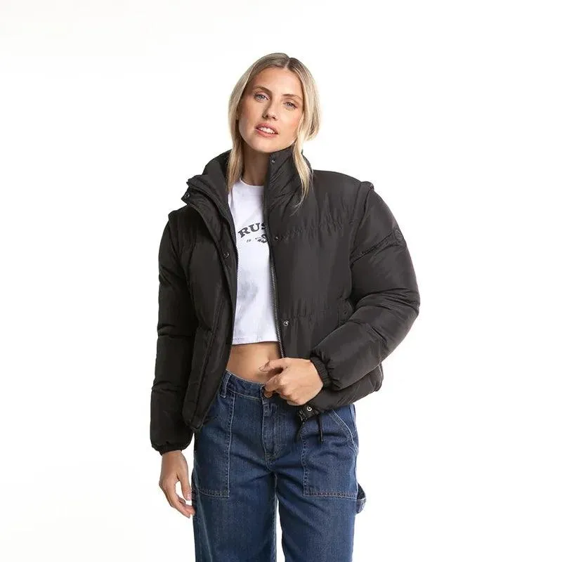 Campera Rusty Atoll Shorter Coat Mujer Negro