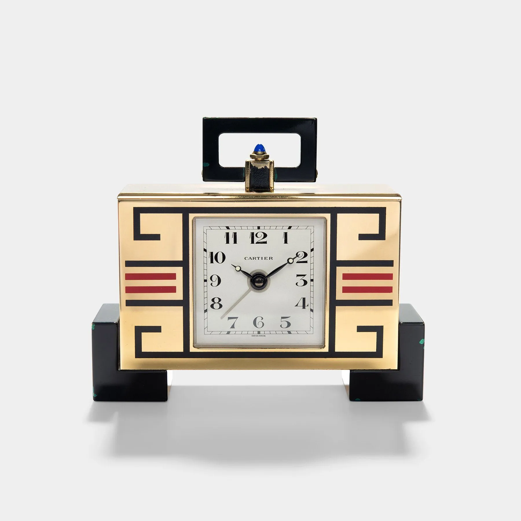 Cartier Art Deco Style Alarm Desk Clock