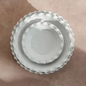 Ceramic Ripple Pie Dish - Large