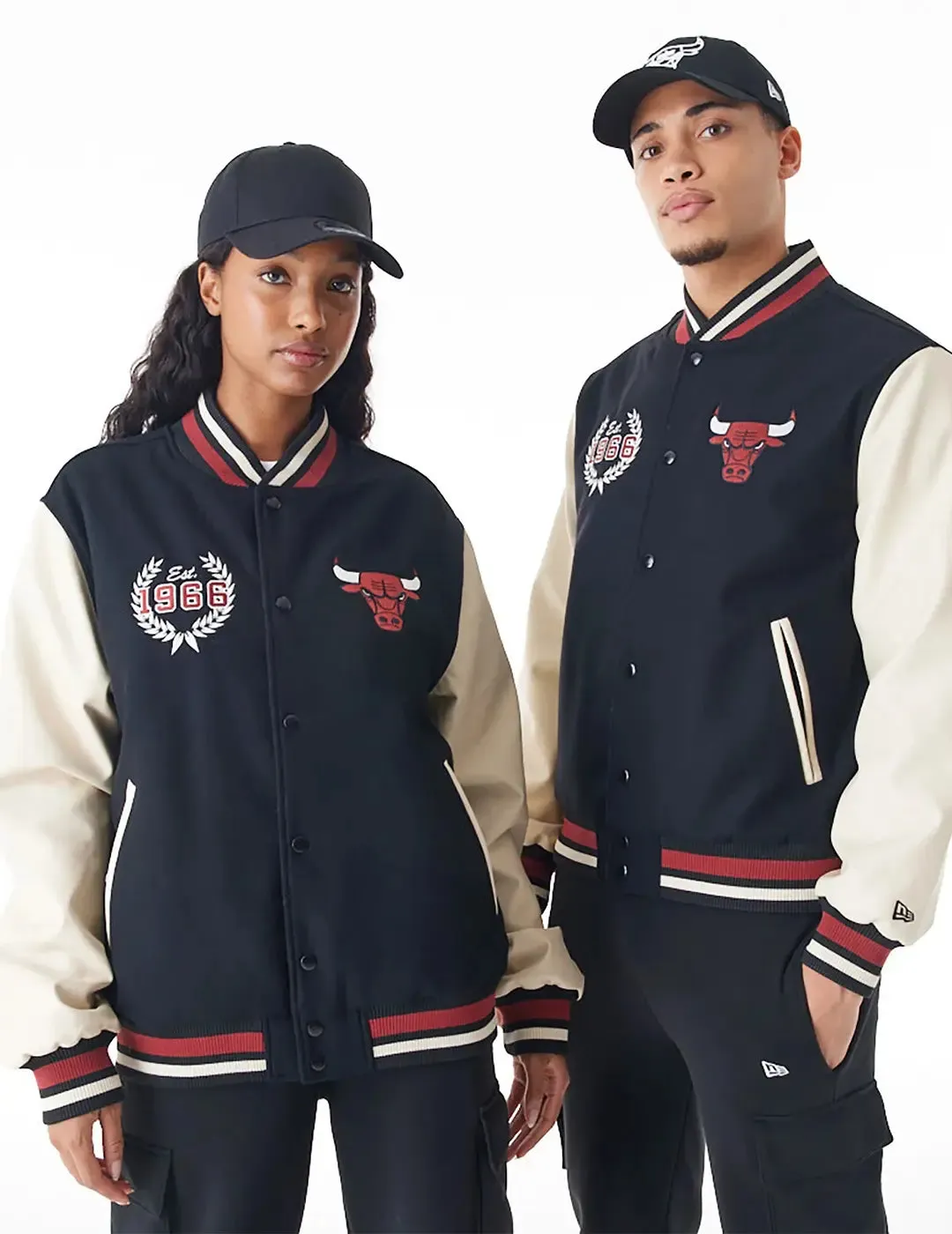 Chaqueta New Era NBA Bulls Varsity Negro