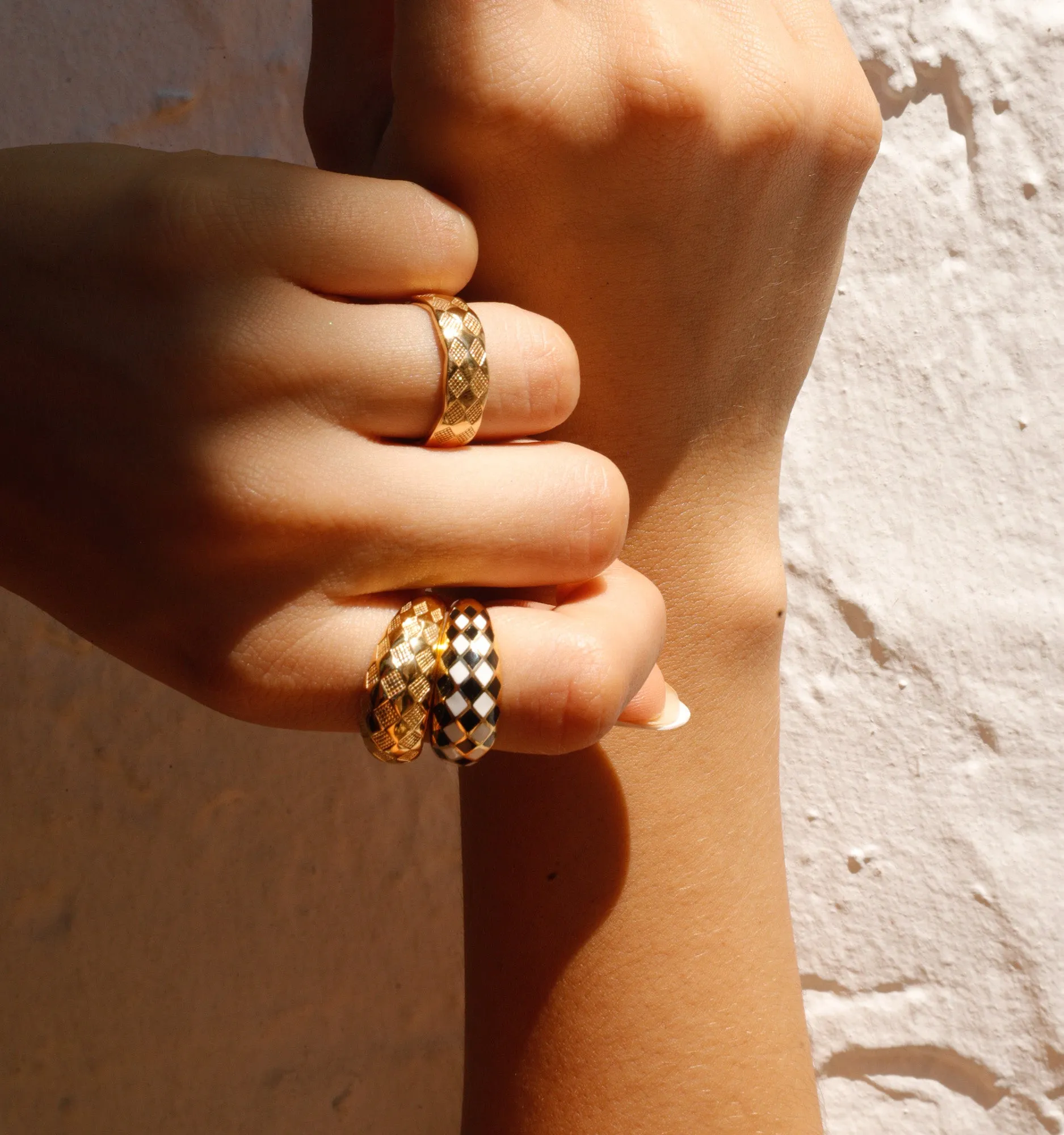 Checker Band Ring