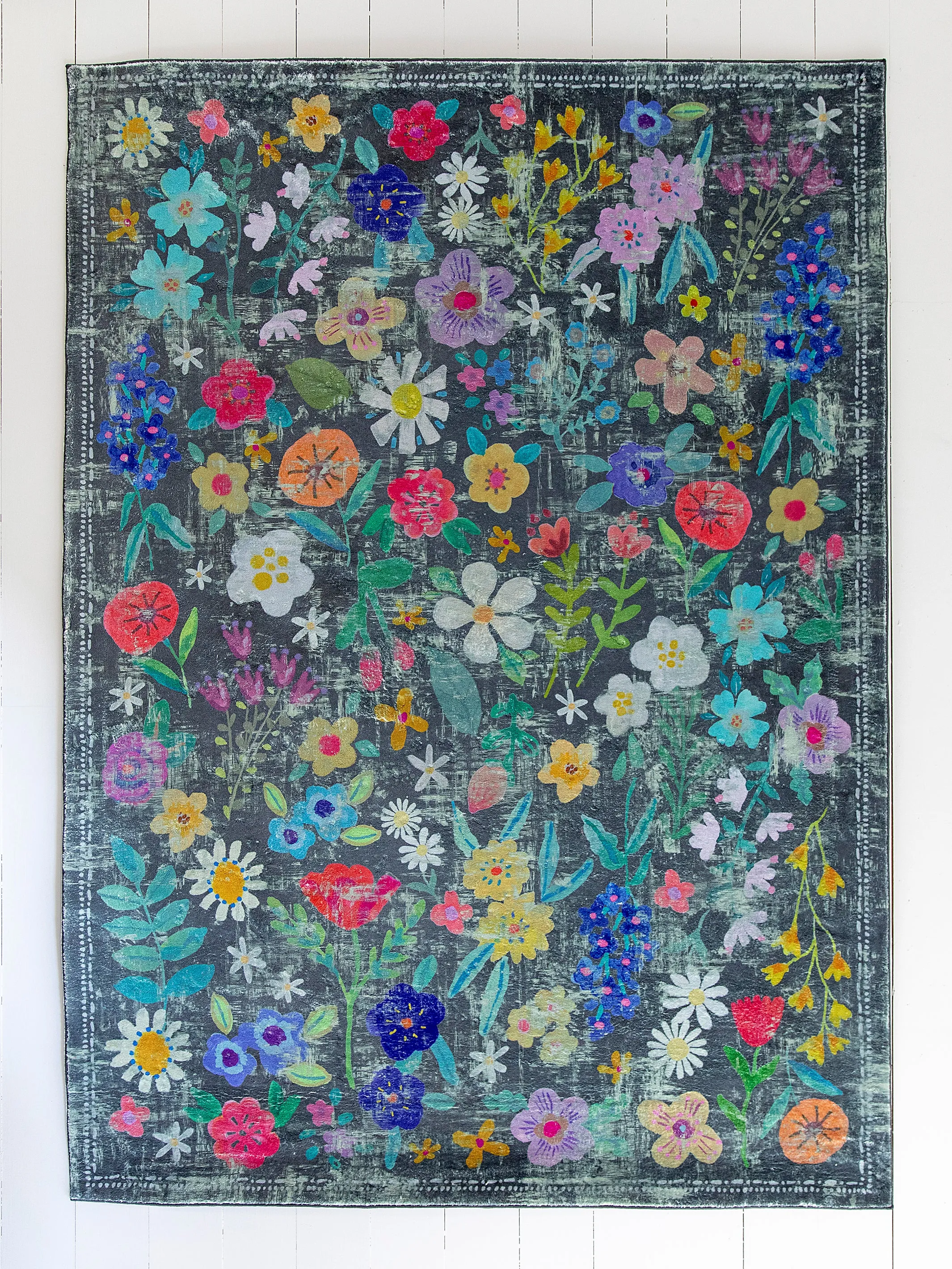 Chenille Rug, 5' x 7' - Wildflower