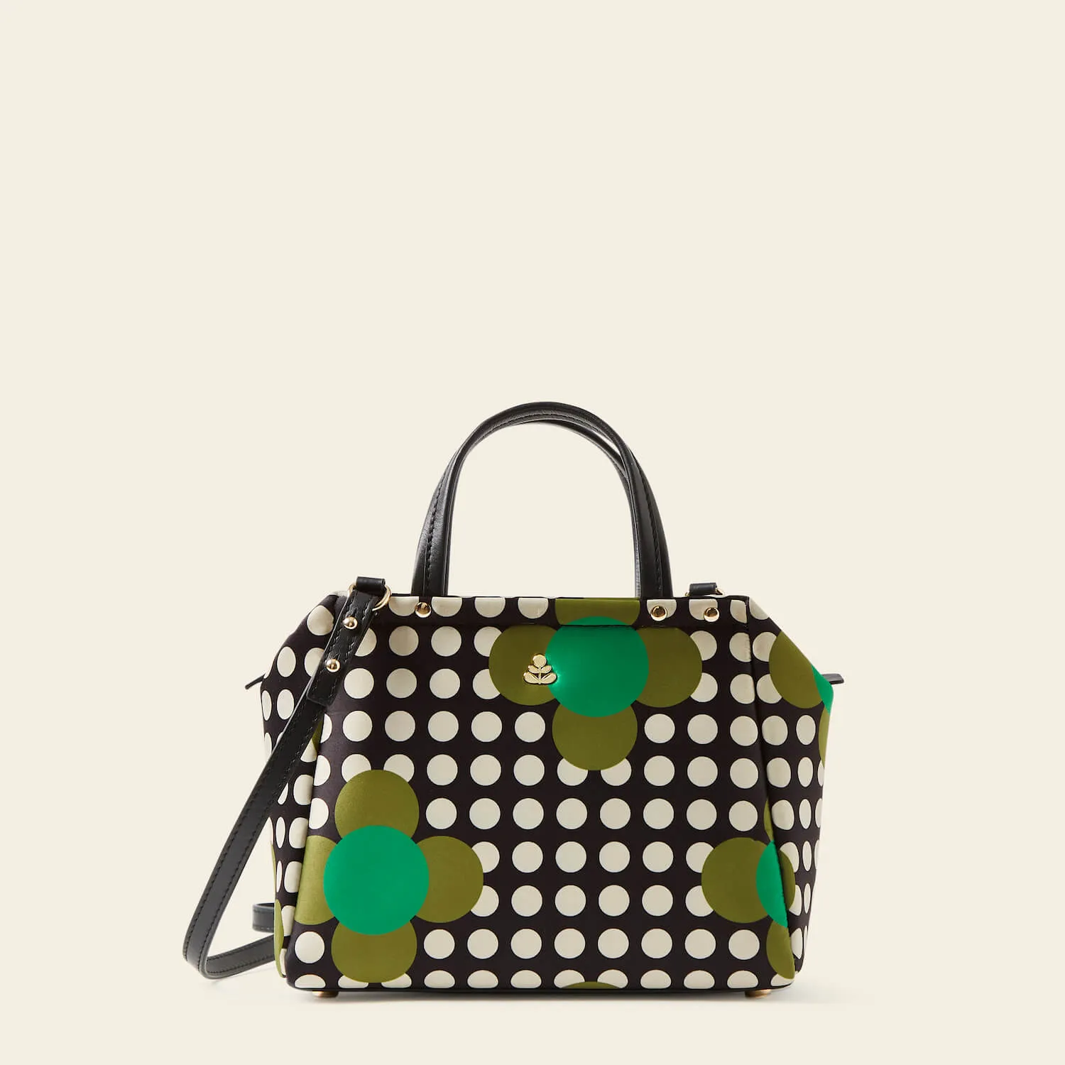 Concertina Crossbody Tote - Jewel Flower Polka Dot