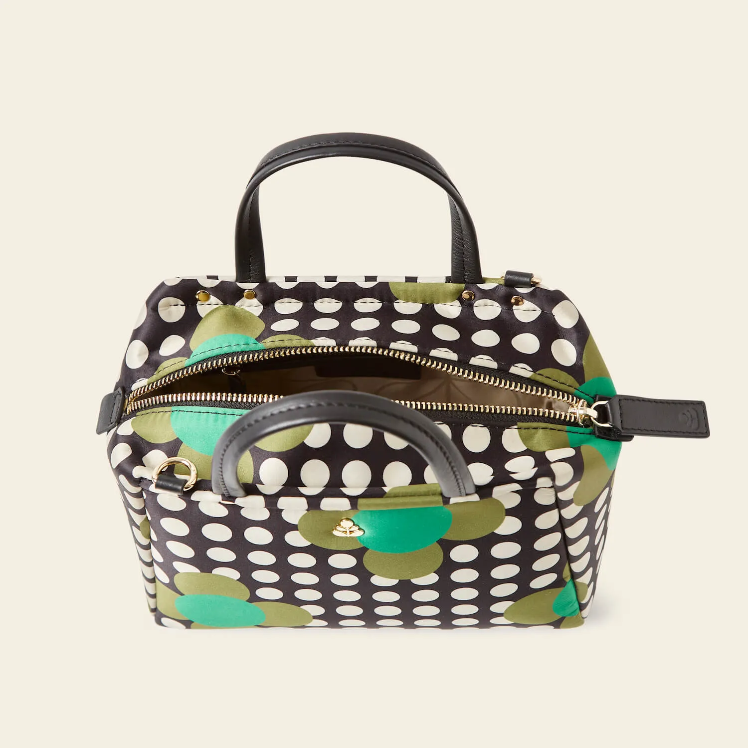 Concertina Crossbody Tote - Jewel Flower Polka Dot