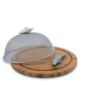 Conch Shell 3 Piece Picnic Cheese Board / Spreader