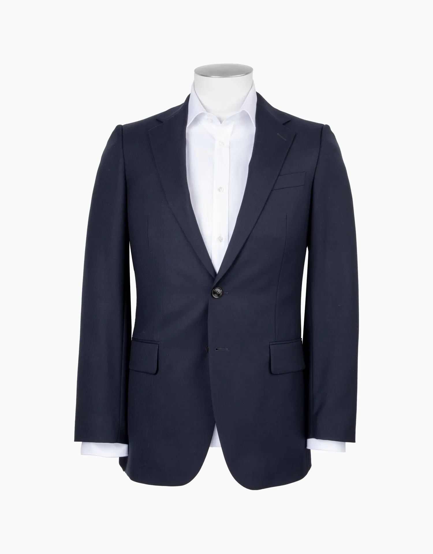 Cooper Navy Herringbone Two Trouser Suit