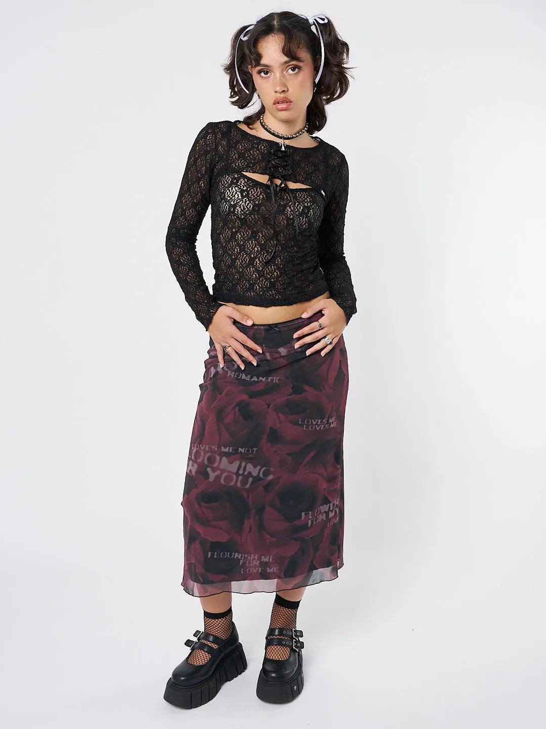 Dahlia Black Shrug & Cami Top Lace Set