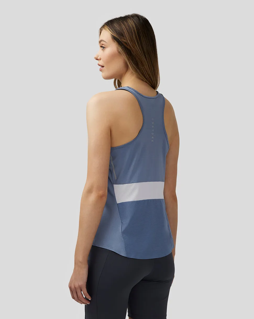 Dames Apex lichtgewicht tanktop met panelen - Blauw