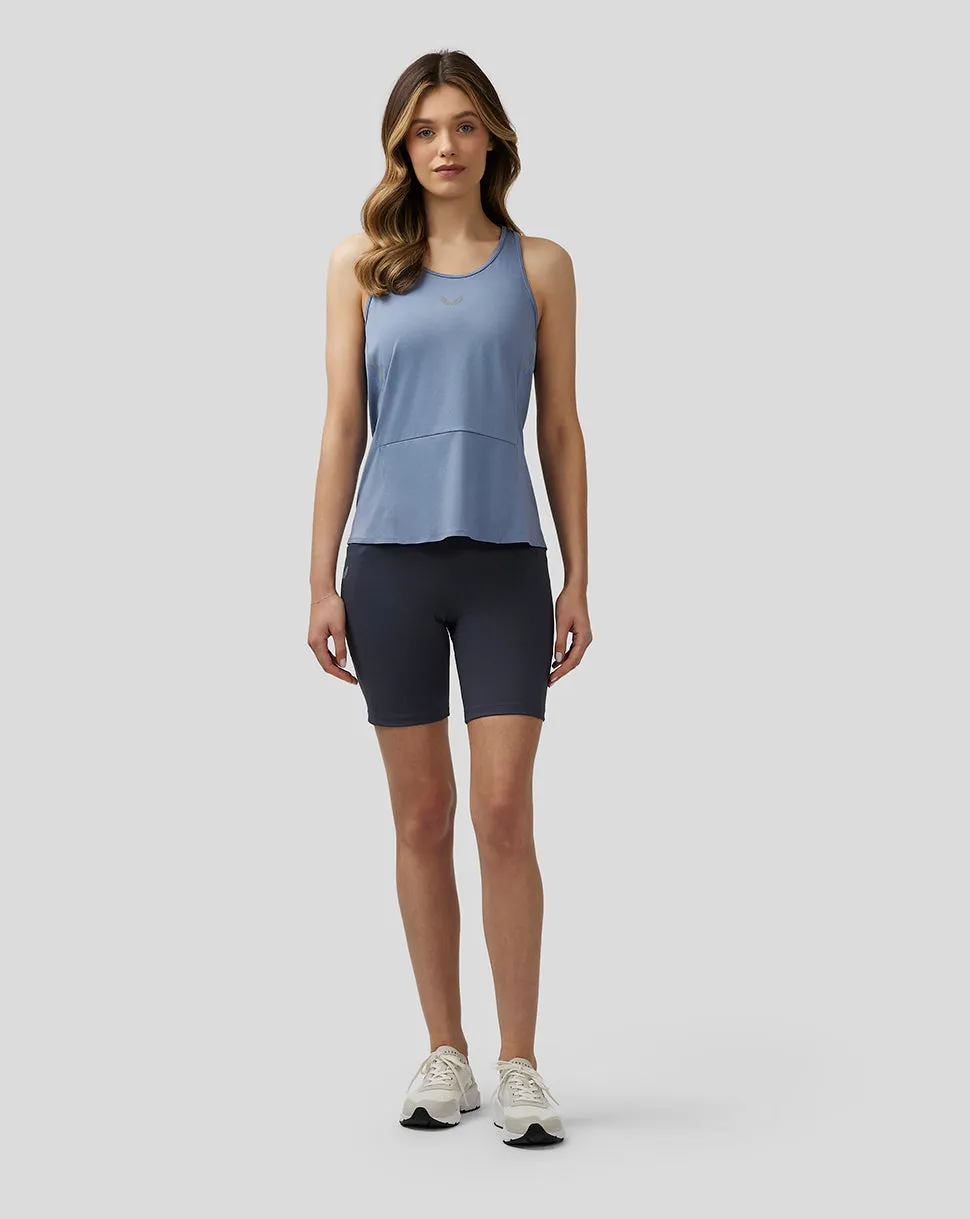 Dames Apex lichtgewicht tanktop met panelen - Blauw