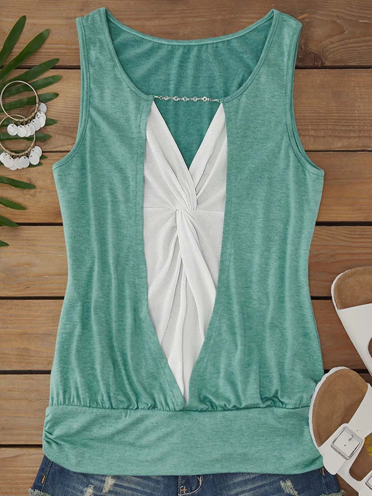 DressBetty - 2024 Charming Street Style Sleeveless Tank Top