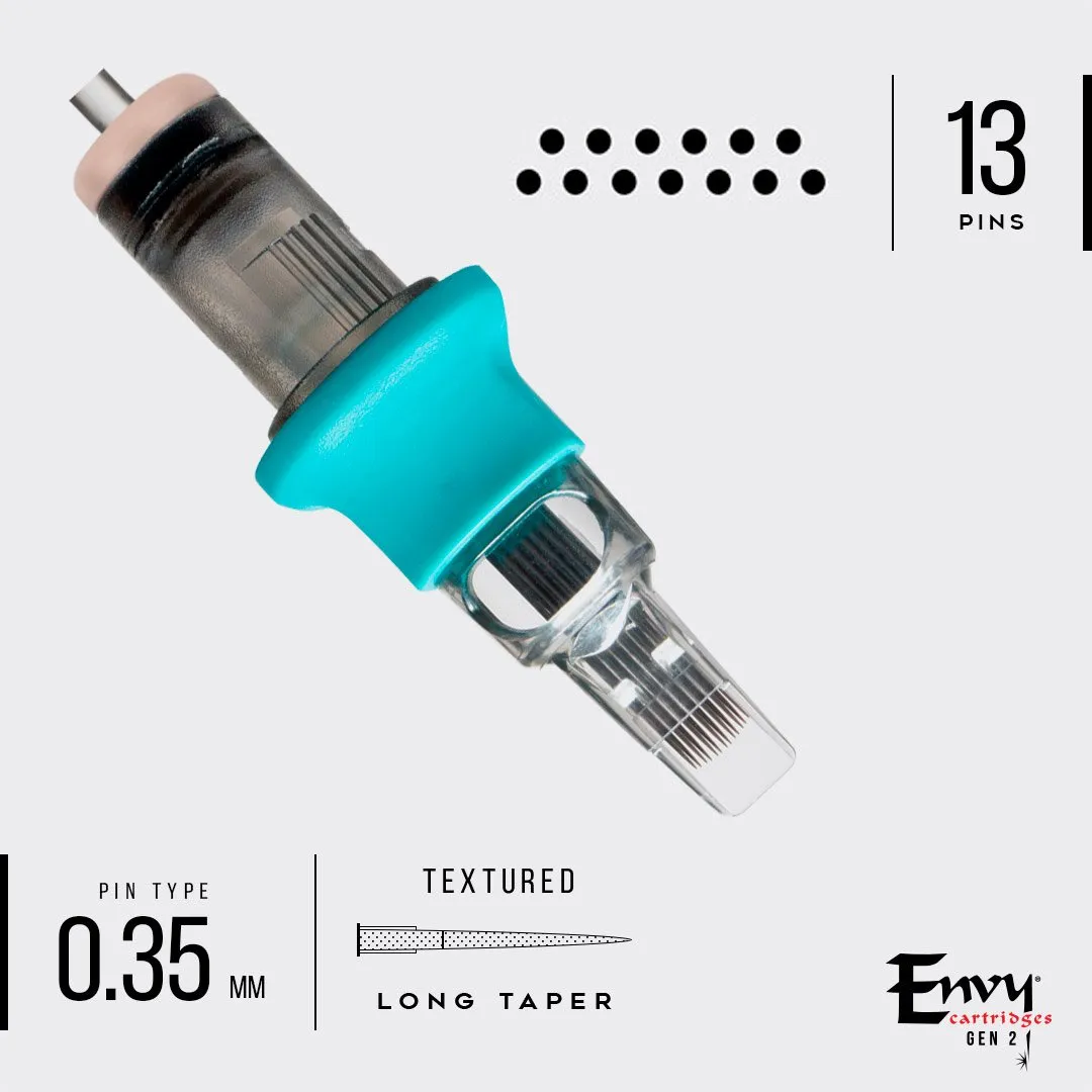 Envy Gen 2 Textured Cartridges Curved Magnum (10 Pack)