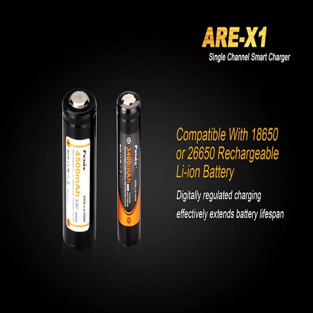 Fenix ARE-X1 Charger   ARB-L18-2600 Battery Bundle