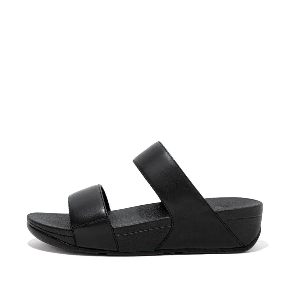 Fit-Flop Lulu Leather Slides Black    