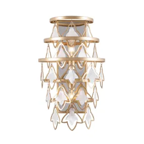 Fleur 386W02FG 2-Light Wall Sconce - French Gold