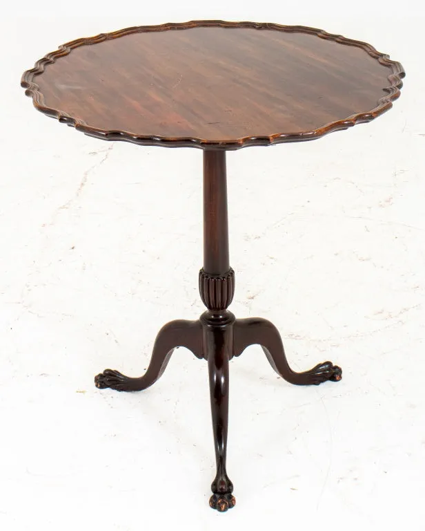 George III Style Mahogany Piecrust Tripod Table