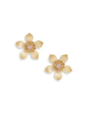 Gigi Earrings | Peach Moonstone