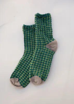 Gingham Socks - Green