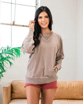 Girlfriend Crewneck Sweatshirt - Ash Mocha