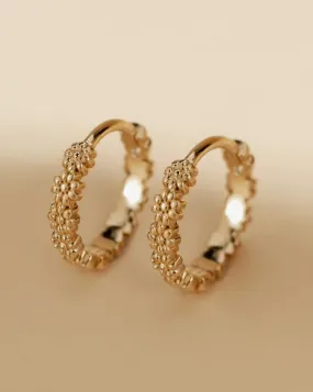 Goldfilled Earring Floral Click