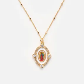 Guadalupe White Enamel Necklace