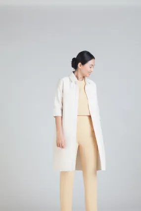 Horizon Sky Square Long Jacket - Cream