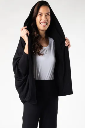 Jaime Bamboo Hoodie Cardigan - Black